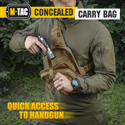 M-Tac Elite Hex Sling Pistol Bag with Loop Panel