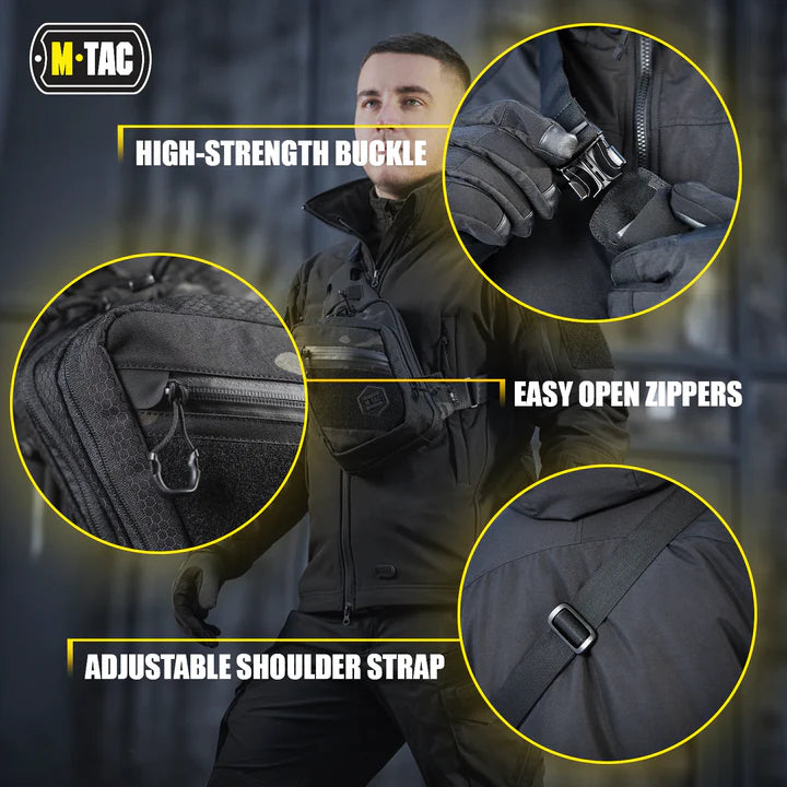 M-Tac Elite Hex Sling Pistol Bag with Loop Panel